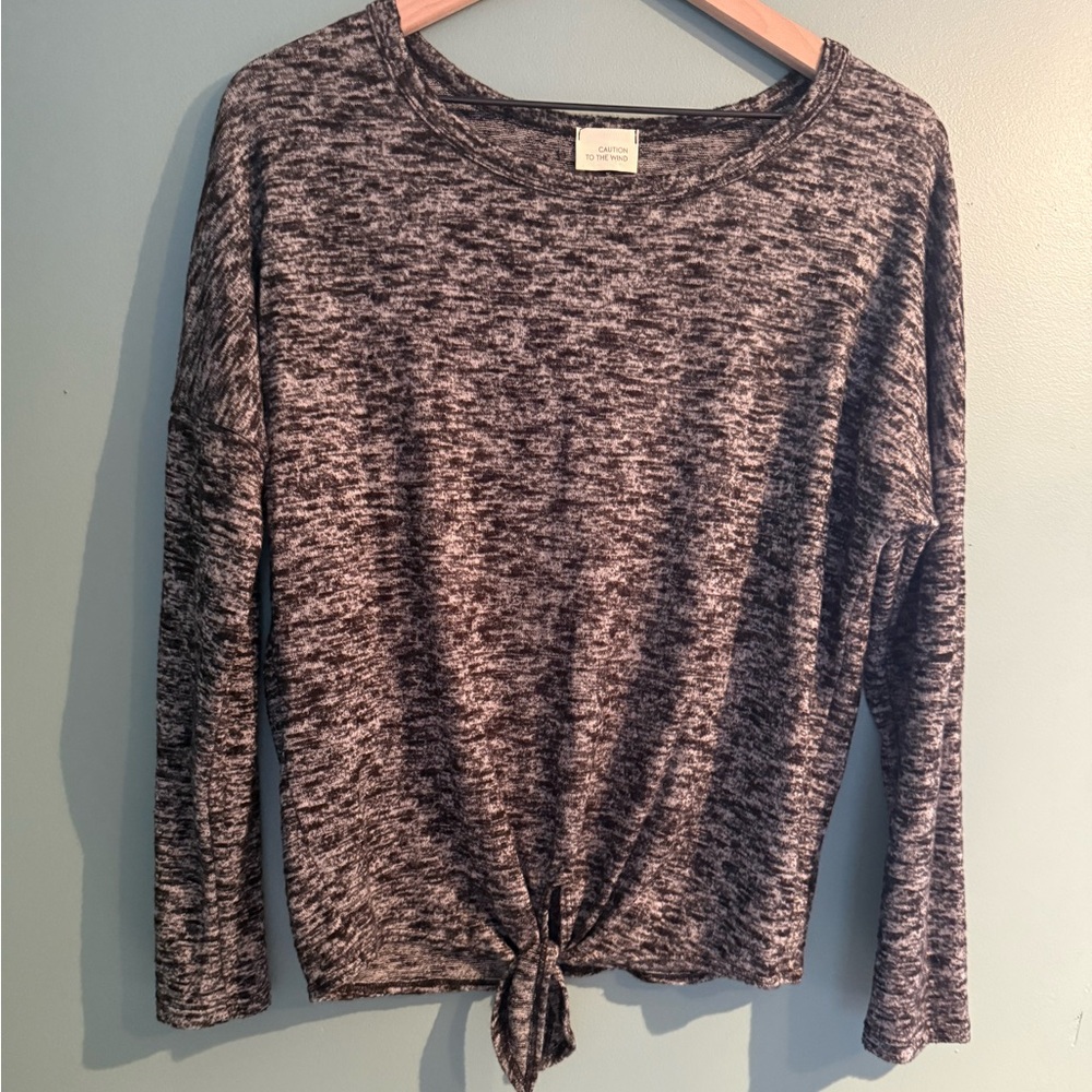 Gray Long Sleeve Women's Top